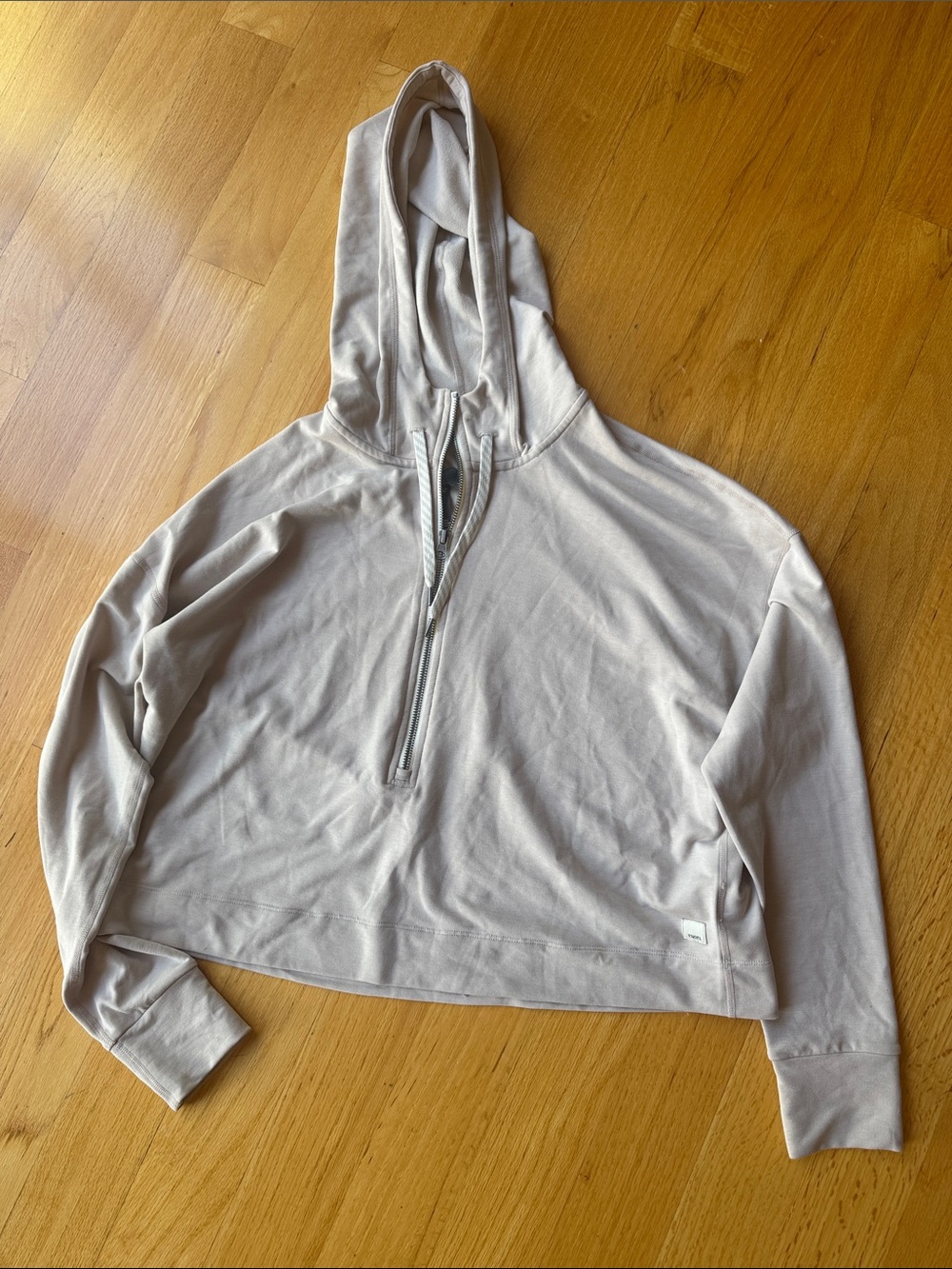 Vuori Light Beige Half-Zip Hoodie